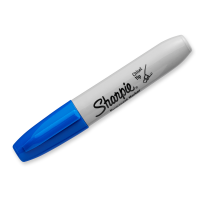 Sharpie Permanent Markers, Chisel Tip, Blue 1x